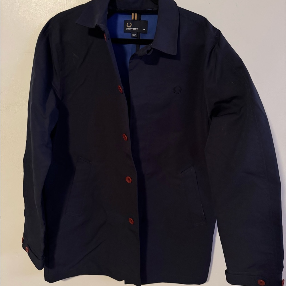 Fred Perry Blue Jacket with Black Accents